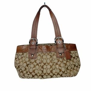 Coach Monogram Canvas Shoulder Bag